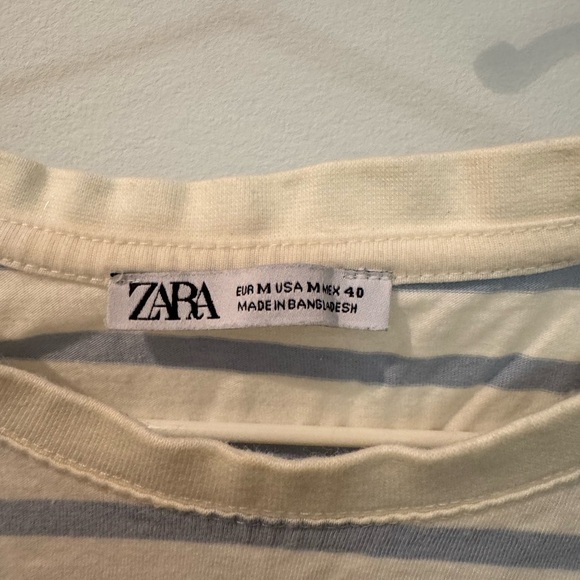 Zara Mens Medium Tee striped - Picture 2 of 2